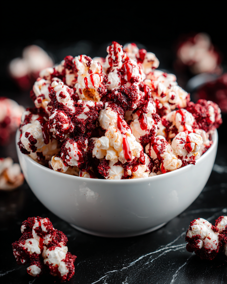 Bloody Red Velvet Popcorn Hearty: Comfort