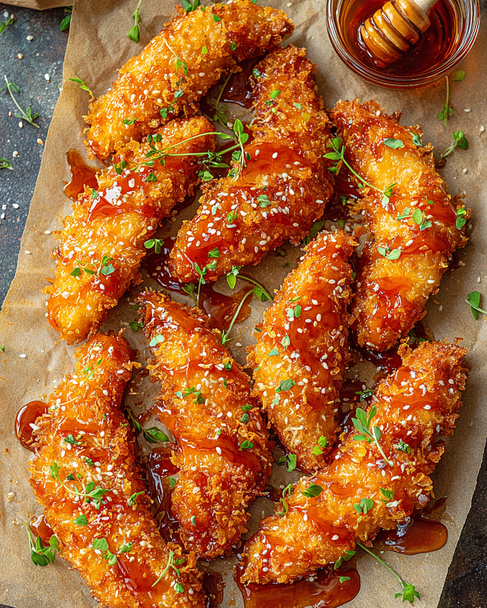 Crispy Hot Honey Chicken Tenders for date night