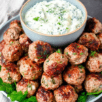 Greek Turkey Meatballs with Tzatziki recipe