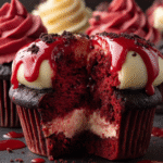 Halloween Vampire Bite Cupcakes recipe