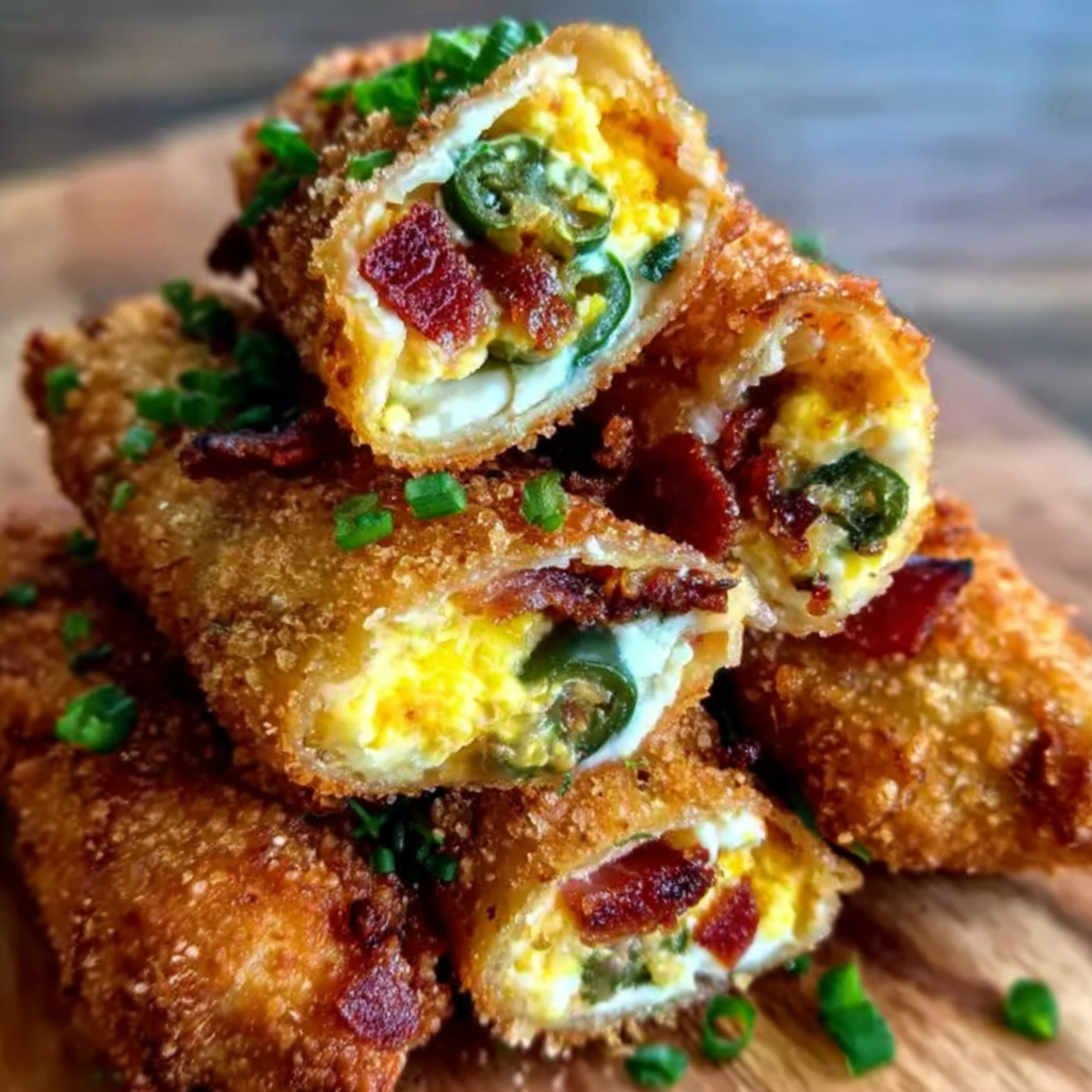 Bacon Jalapeño Popper Eggrolls for Game Day