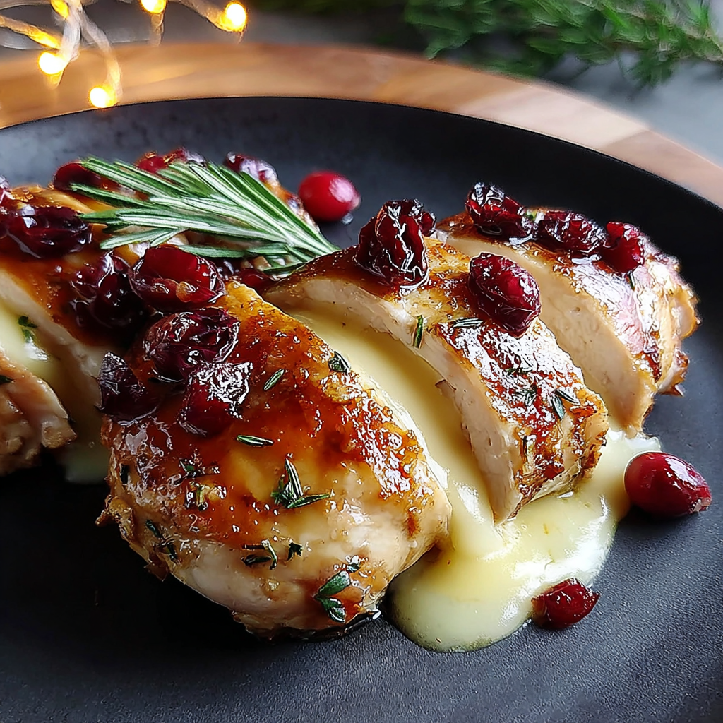 Cranberry Brie Stuffed Chicken for Impressing Guests