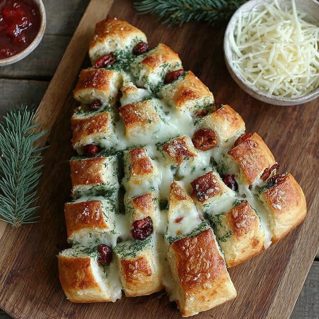 Creating a Festive Cheesy Christmas Tree Bread