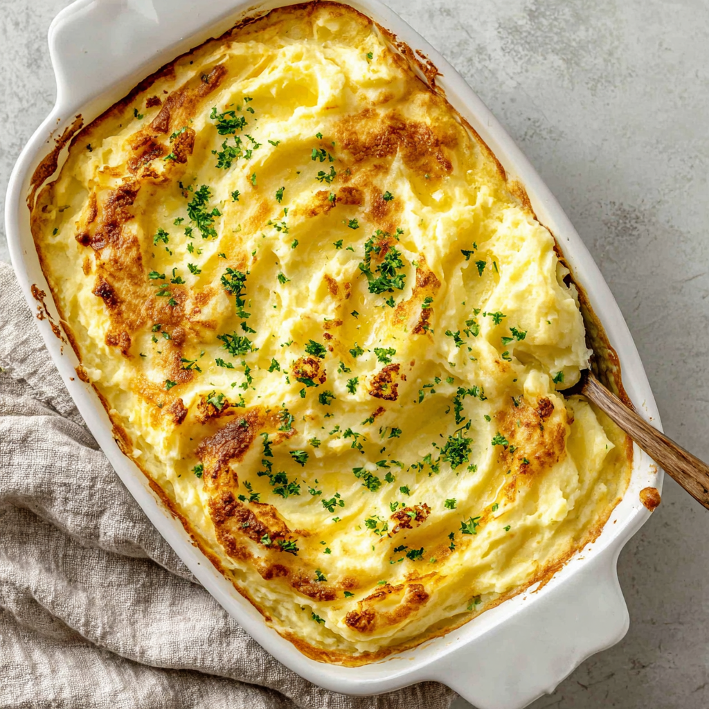 Decadent and Dreamy Creamy Baked Mashed Potatoes