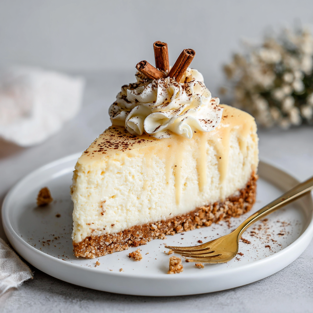 Decadent Eggnog Cheesecake Perfect for the Holidays