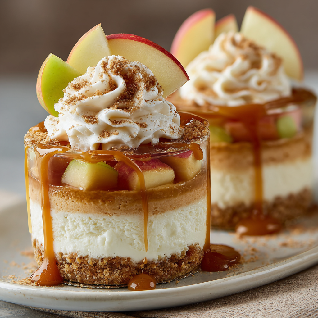 Delicious No-Bake Caramel Apple Cheesecake Cups