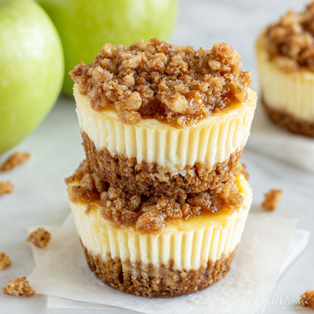 Delightful Apple Crisp Mini Cheesecakes to Savor