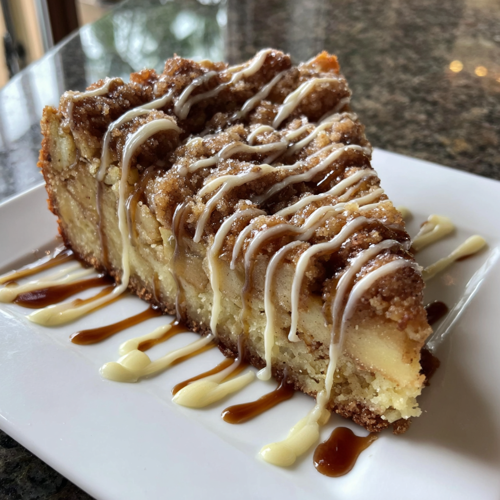 Delightful Apple Crumb Cake with Cinnamon Drizzle