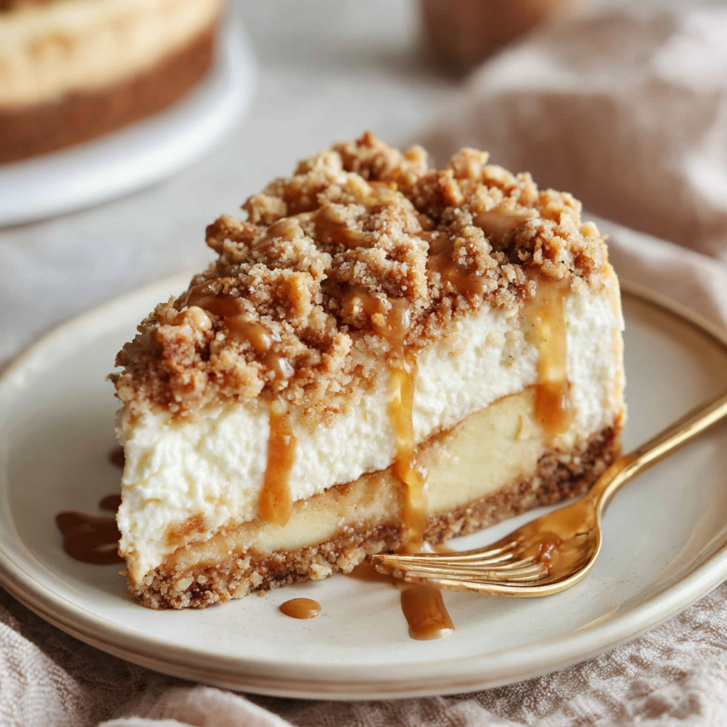 Delightful Apple Crumble Cheesecake Experience
