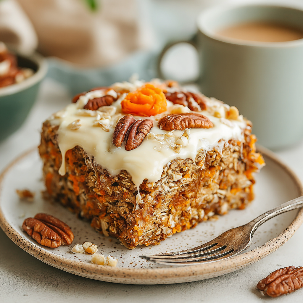 High Protein Carrot Cake Baked Oatmeal Recipe