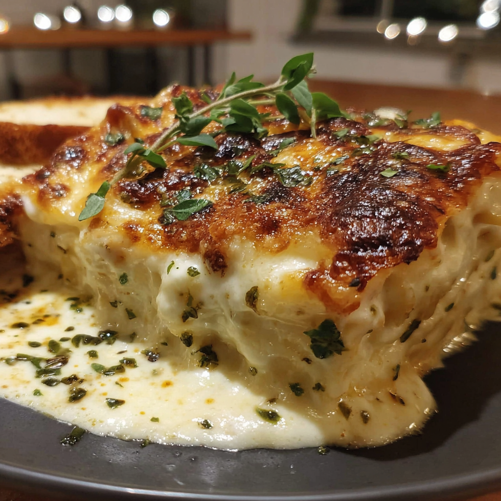 Indulge in Creamy Alfredo Lasagna Soup Delight