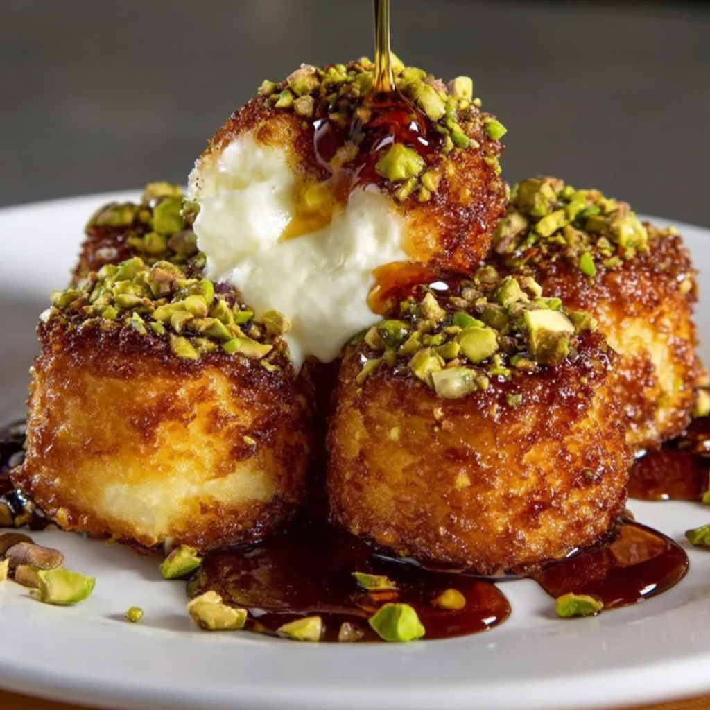Indulgent Ricotta Pistachio Honey Bites for Dessert
