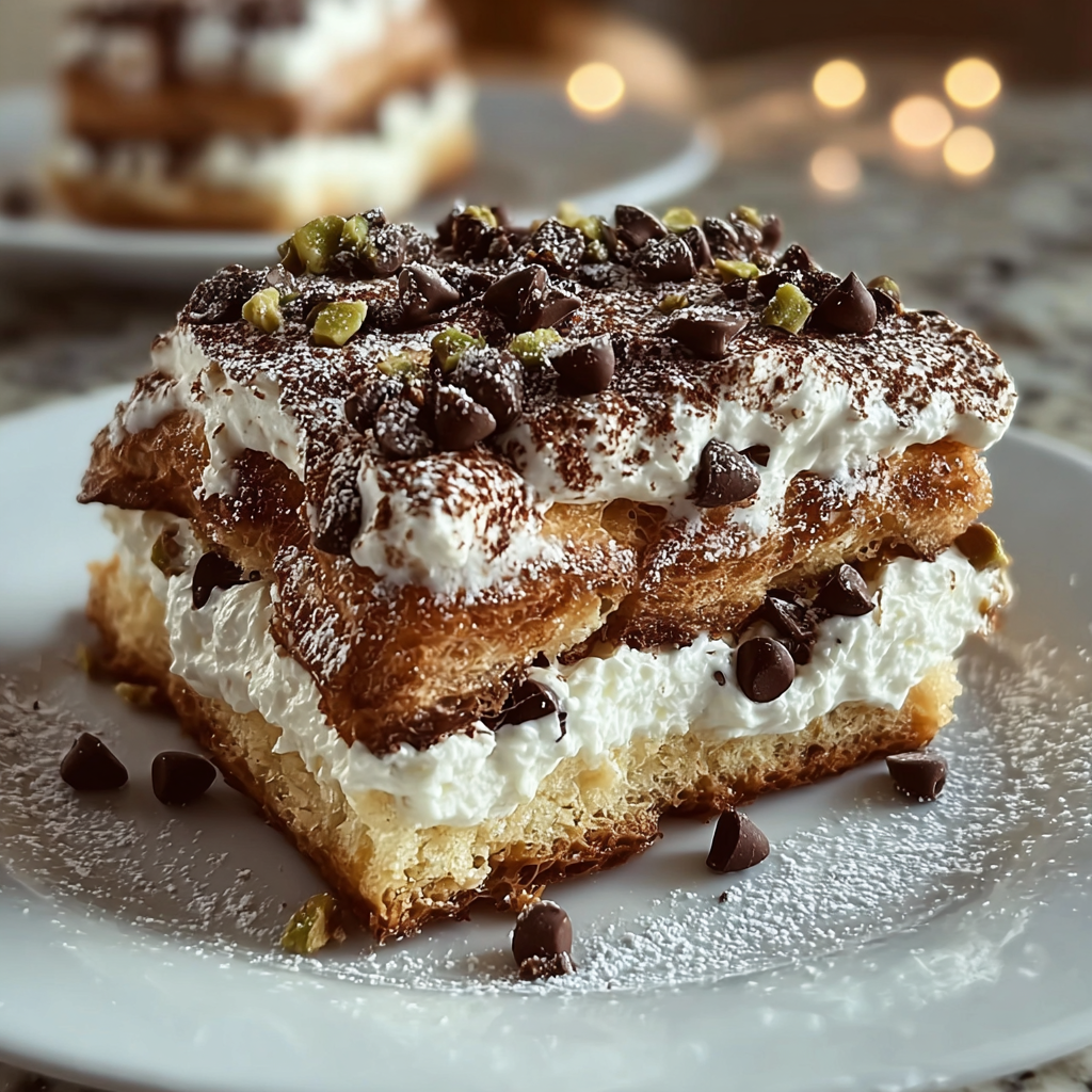 Indulging in Classic Cannoli Squares at Home