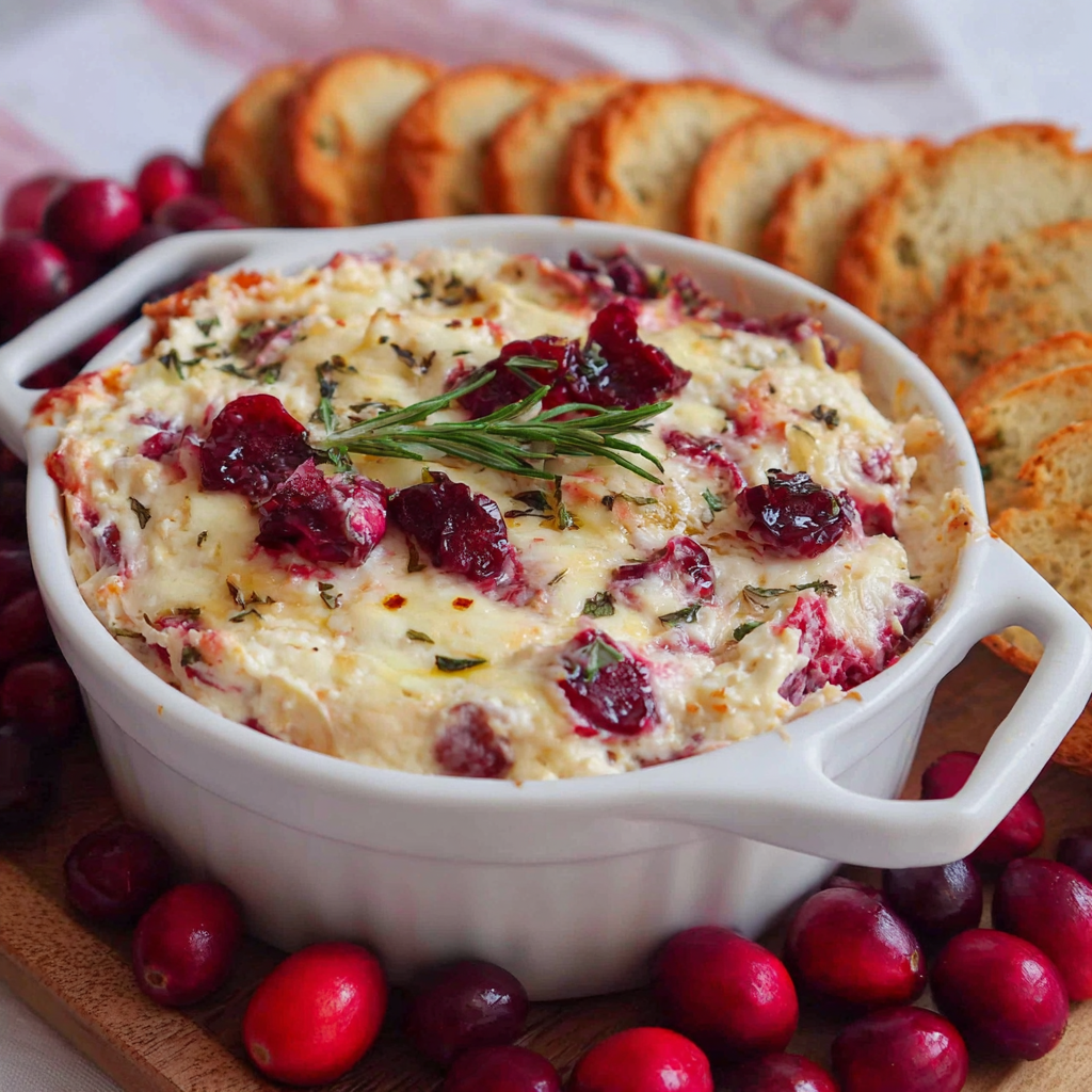 Savory Baked Cranberry Cream Cheese Dip Recipe