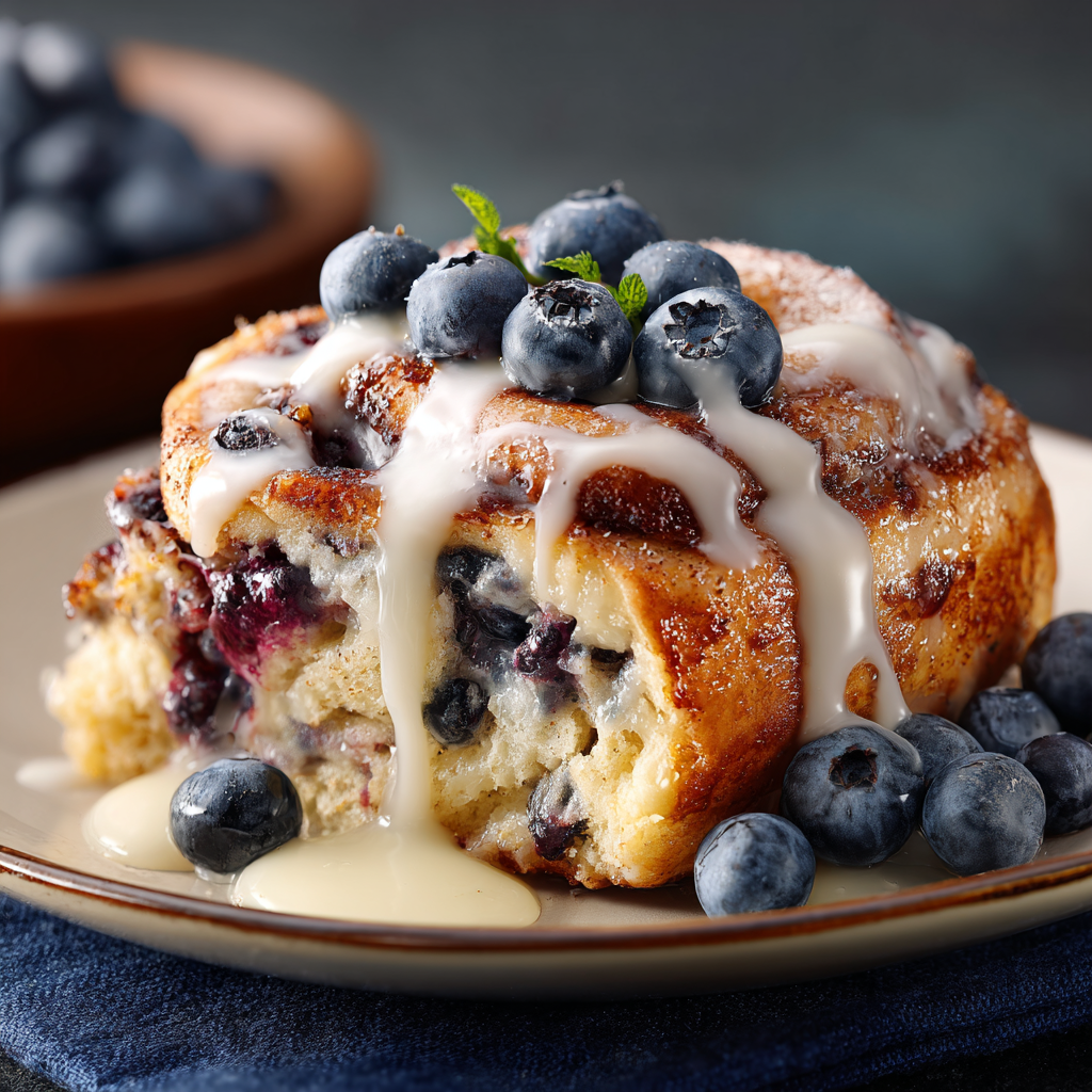 Delicious Blueberry Cinnamon Roll Casserole Recipe