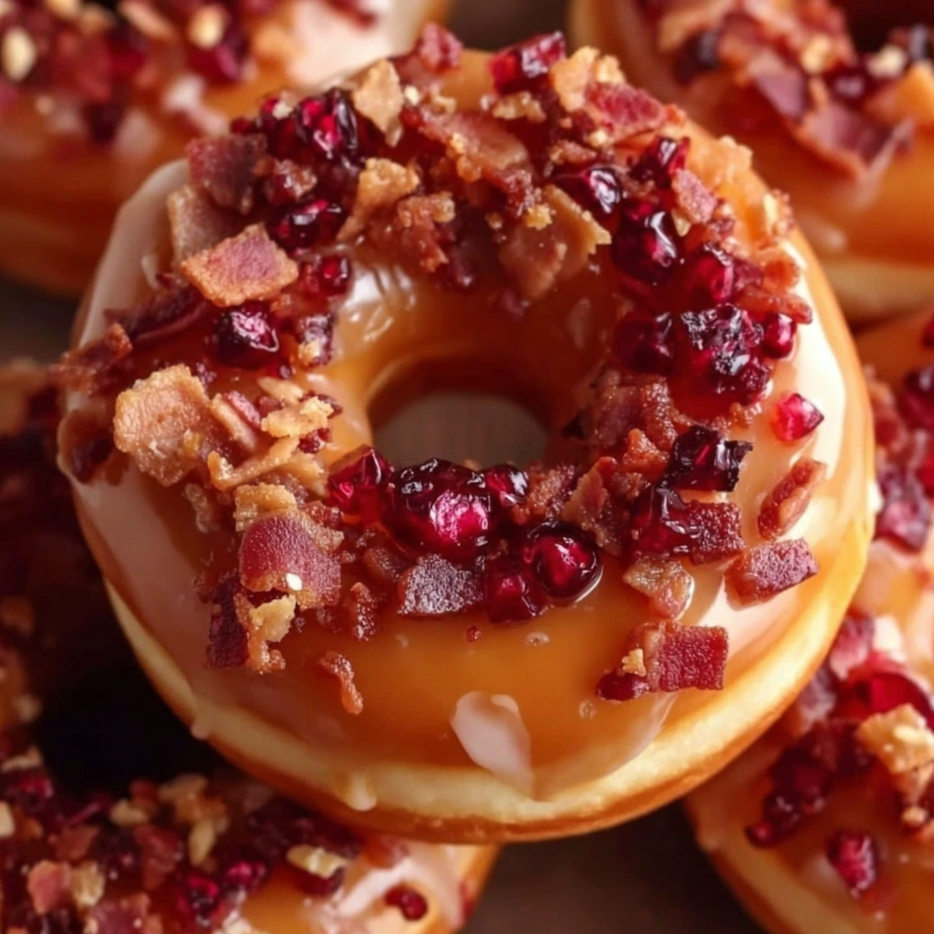 Delicious Maple Raspberry Bacon Donuts Recipe