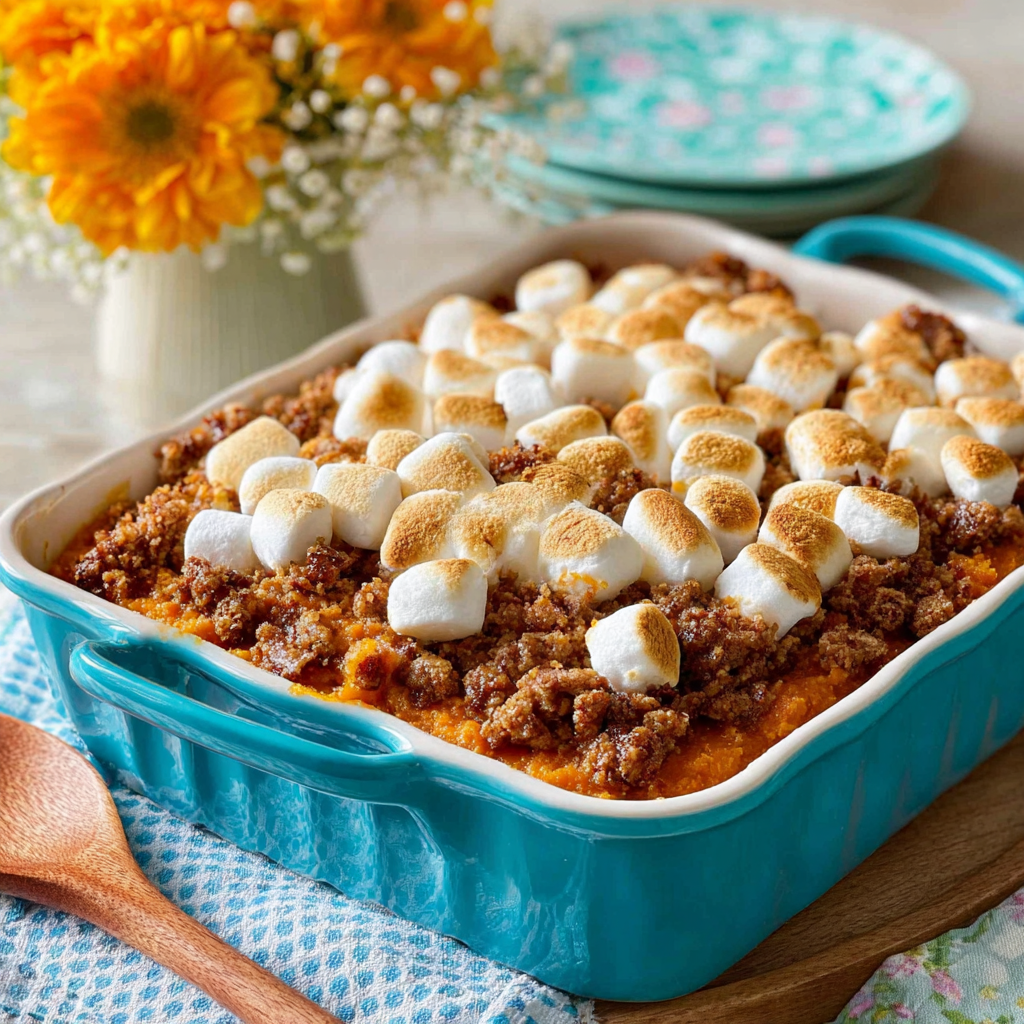 Indulgent Sweet Potato Casserole with Marshmallows
