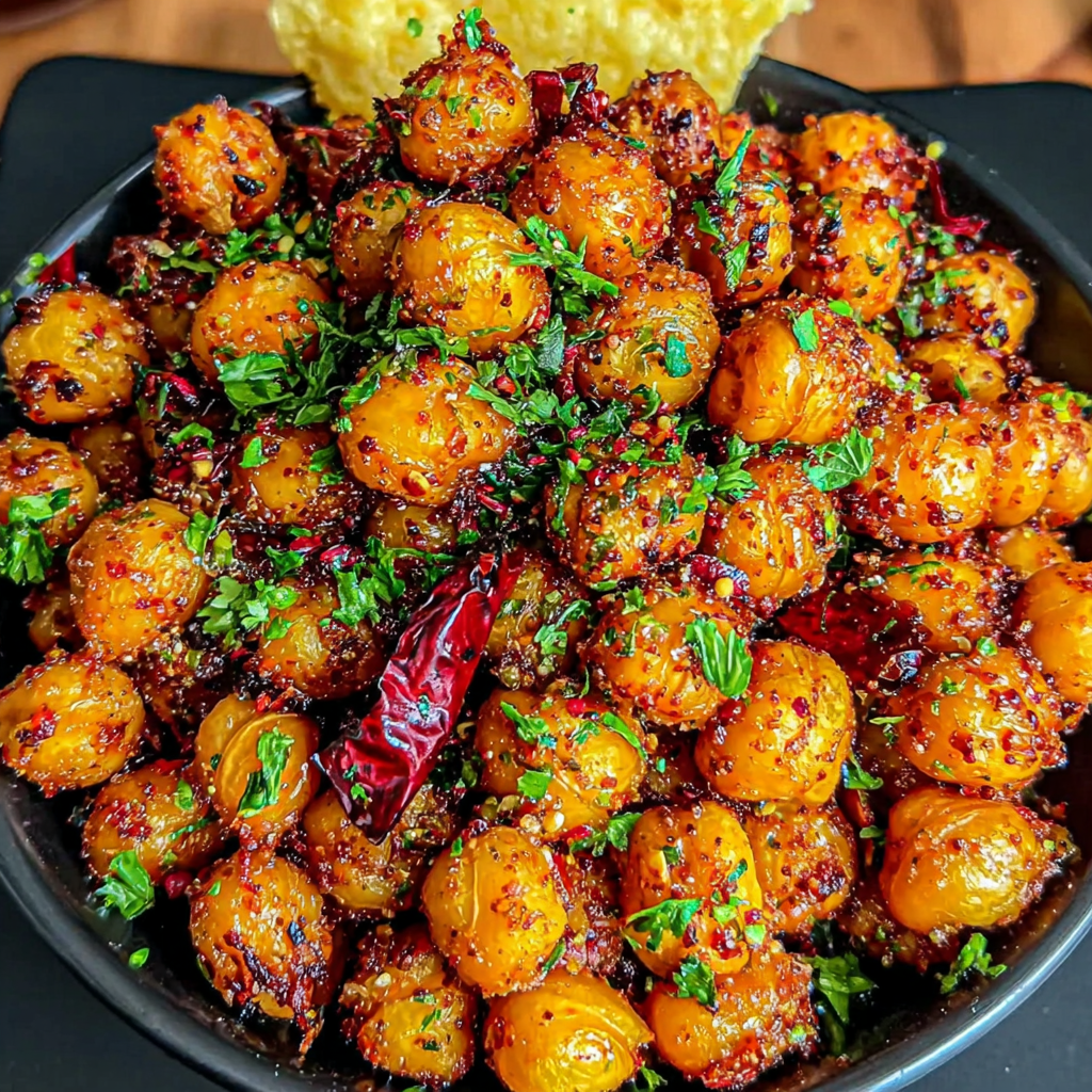 Boldly Flavored Spicy Smoky Roasted Chickpeas