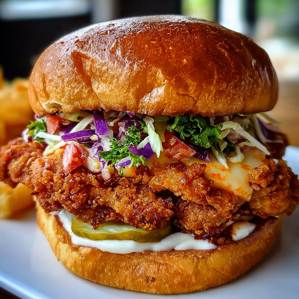 Crispy Buffalo Chicken Sandwich with Spicy Kick