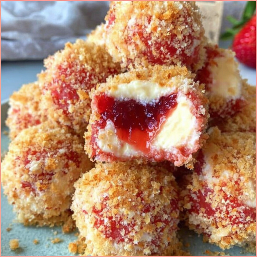 Decadent Strawberry Cheesecake Crunch Bites Recipe