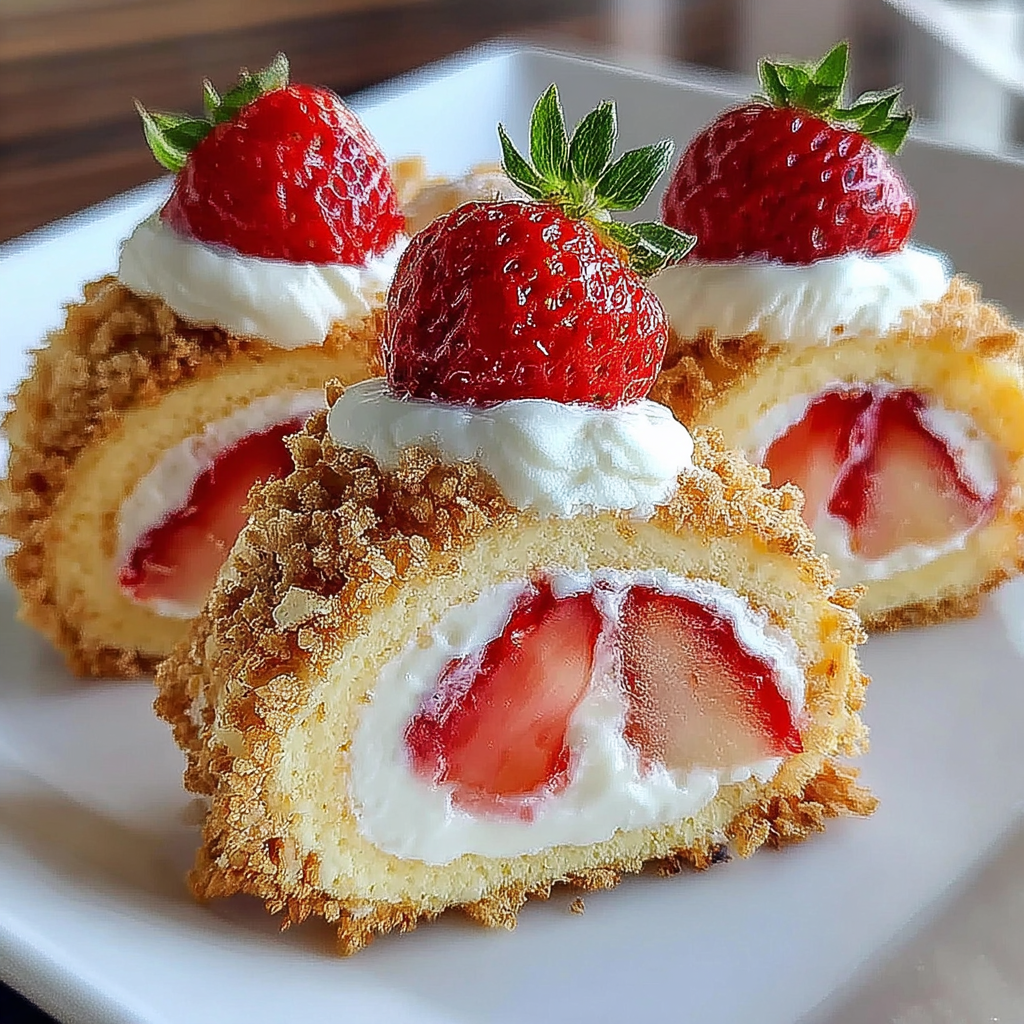 Delicious Sweet Strawberry Cheesecake Rolls