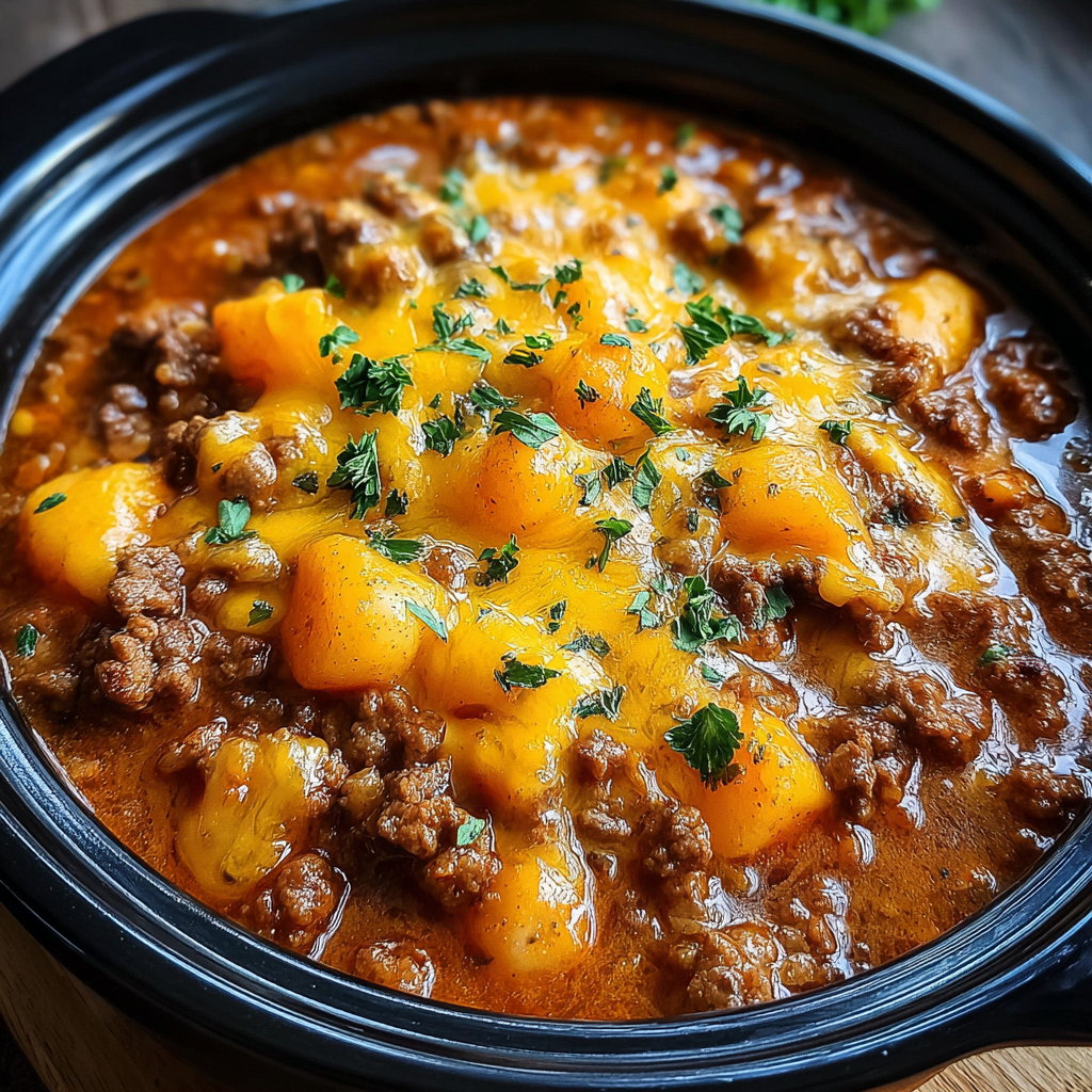 Deliciously Hearty Crockpot Cowboy Casserole