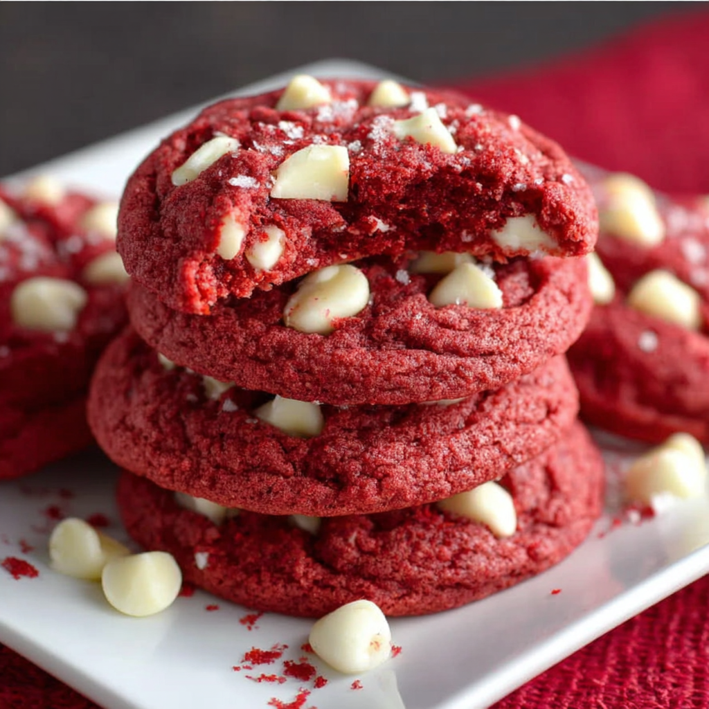 Deliciously Soft Valentine Red Velvet Cookies