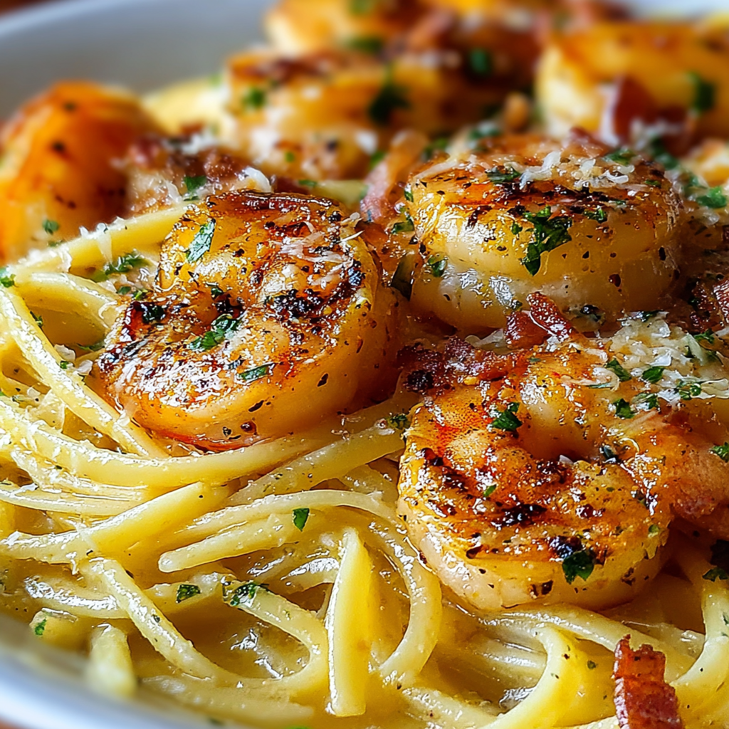 Elevating Dinner with Shrimp Carbonara Enchantment