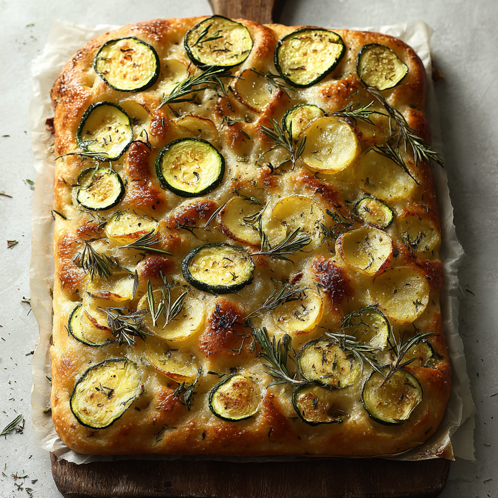 Irresistible Focaccia with Zucchini and Potatoes