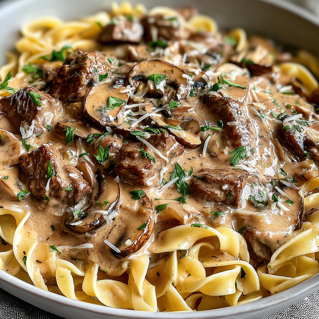 Savoring Beef and Mushroom Stroganoff at Home