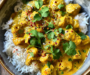 Vegan Coconut Curried Chicken and Rice Delight